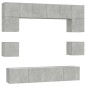 vidaXL 8-tlg. TV-Schrank-Set Betongrau Holzwerkstoff vidaXL 8-tlg. TV-Schrank-Set Betongrau Holzwerkstoff