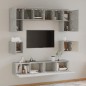 vidaXL 8-tlg. TV-Schrank-Set Betongrau Holzwerkstoff vidaXL 8-tlg. TV-Schrank-Set Betongrau Holzwerkstoff