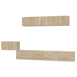 vidaXL 5-tlg. TV-Schrank-Set Sonoma-Eiche Holzwerkstoff