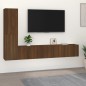 vidaXL 4-tlg. TV-Schrank-Set Braun Eichen-Optik Holzwerkstoff vidaXL 4-tlg. TV-Schrank-Set Braun Eichen-Optik Holzwerkstoff