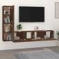 vidaXL 4-tlg. TV-Schrank-Set Braun Eichen-Optik Holzwerkstoff vidaXL 4-tlg. TV-Schrank-Set Braun Eichen-Optik Holzwerkstoff