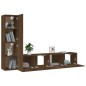 vidaXL 4-tlg. TV-Schrank-Set Braun Eichen-Optik Holzwerkstoff vidaXL 4-tlg. TV-Schrank-Set Braun Eichen-Optik Holzwerkstoff