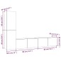 vidaXL 4-tlg. TV-Schrank-Set Braun Eichen-Optik Holzwerkstoff vidaXL 4-tlg. TV-Schrank-Set Braun Eichen-Optik Holzwerkstoff