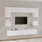 vidaXL 8-tlg. TV-Schrank-Set Weiß Holzwerkstoff vidaXL 8-tlg. TV-Schrank-Set Weiß Holzwerkstoff