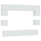 vidaXL 8-tlg. TV-Schrank-Set Weiß Holzwerkstoff vidaXL 8-tlg. TV-Schrank-Set Weiß Holzwerkstoff