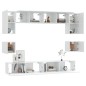 vidaXL 8-tlg. TV-Schrank-Set Weiß Holzwerkstoff vidaXL 8-tlg. TV-Schrank-Set Weiß Holzwerkstoff