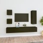 vidaXL 5-tlg. TV-Schrank-Set Schwarz Holzwerkstoff vidaXL 5-tlg. TV-Schrank-Set Schwarz Holzwerkstoff
