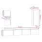 vidaXL 5-tlg. TV-Schrank-Set Schwarz Holzwerkstoff vidaXL 5-tlg. TV-Schrank-Set Schwarz Holzwerkstoff