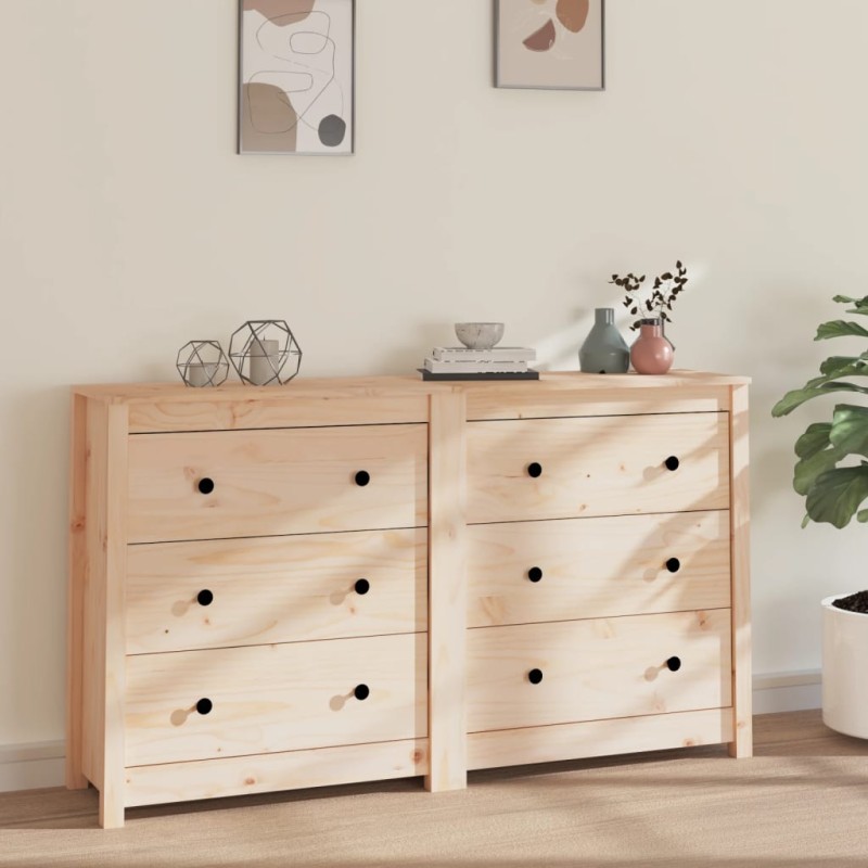 vidaXL Sideboard 140x35x80 cm Massivholz Kiefer vidaXL Sideboard 140x35x80 cm Massivholz Kiefer