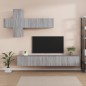 vidaXL 7-tlg. TV-Schrank-Set Grau Sonoma Holzwerkstoff vidaXL 7-tlg. TV-Schrank-Set Grau Sonoma Holzwerkstoff