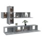 vidaXL 7-tlg. TV-Schrank-Set Grau Sonoma Holzwerkstoff vidaXL 7-tlg. TV-Schrank-Set Grau Sonoma Holzwerkstoff