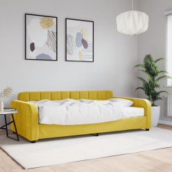 vidaXL Tagesbett mit Matratze Gelb 100x200 cm Samt