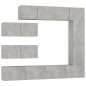 vidaXL 7-tlg. TV-Schrank-Set Betongrau Holzwerkstoff vidaXL 7-tlg. TV-Schrank-Set Betongrau Holzwerkstoff