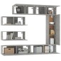 vidaXL 7-tlg. TV-Schrank-Set Betongrau Holzwerkstoff vidaXL 7-tlg. TV-Schrank-Set Betongrau Holzwerkstoff