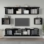 vidaXL 6-tlg. TV-Schrank-Set Schwarz Holzwerkstoff vidaXL 6-tlg. TV-Schrank-Set Schwarz Holzwerkstoff