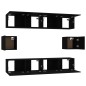 vidaXL 6-tlg. TV-Schrank-Set Schwarz Holzwerkstoff vidaXL 6-tlg. TV-Schrank-Set Schwarz Holzwerkstoff