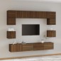 vidaXL 8-tlg. TV-Schrank-Set Braun Eichen-Optik Holzwerkstoff vidaXL 8-tlg. TV-Schrank-Set Braun Eichen-Optik Holzwerkstoff