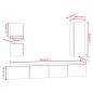 vidaXL 5-tlg. TV-Schrank-Set Weiß Holzwerkstoff vidaXL 5-tlg. TV-Schrank-Set Weiß Holzwerkstoff