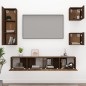 vidaXL 5-tlg. TV-Schrank-Set Braun Eichen-Optik Holzwerkstoff vidaXL 5-tlg. TV-Schrank-Set Braun Eichen-Optik Holzwerkstoff