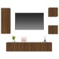 vidaXL 5-tlg. TV-Schrank-Set Braun Eichen-Optik Holzwerkstoff vidaXL 5-tlg. TV-Schrank-Set Braun Eichen-Optik Holzwerkstoff