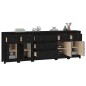 vidaXL Sideboard Schwarz 230x35x80 cm Massivholz Kiefer vidaXL Sideboard Schwarz 230x35x80 cm Massivholz Kiefer
