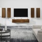vidaXL 6-tlg. TV-Schrank-Set Braun Eichen-Optik Holzwerkstoff vidaXL 6-tlg. TV-Schrank-Set Braun Eichen-Optik Holzwerkstoff