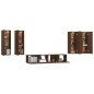 vidaXL 6-tlg. TV-Schrank-Set Braun Eichen-Optik Holzwerkstoff vidaXL 6-tlg. TV-Schrank-Set Braun Eichen-Optik Holzwerkstoff