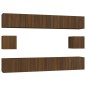 vidaXL 6-tlg. TV-Schrank-Set Braun Eichen-Optik Holzwerkstoff vidaXL 6-tlg. TV-Schrank-Set Braun Eichen-Optik Holzwerkstoff