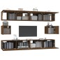 vidaXL 6-tlg. TV-Schrank-Set Braun Eichen-Optik Holzwerkstoff vidaXL 6-tlg. TV-Schrank-Set Braun Eichen-Optik Holzwerkstoff