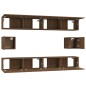 vidaXL 6-tlg. TV-Schrank-Set Braun Eichen-Optik Holzwerkstoff vidaXL 6-tlg. TV-Schrank-Set Braun Eichen-Optik Holzwerkstoff