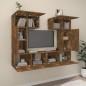 vidaXL 6-tlg. TV-Schrank-Set Räuchereiche Holzwerkstoff vidaXL 6-tlg. TV-Schrank-Set Räuchereiche Holzwerkstoff