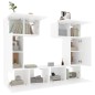 vidaXL 6-tlg. TV-Schrank-Set Weiß Holzwerkstoff vidaXL 6-tlg. TV-Schrank-Set Weiß Holzwerkstoff