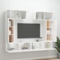 vidaXL 6-tlg. TV-Schrank-Set Hochglanz-Weiß Holzwerkstoff vidaXL 6-tlg. TV-Schrank-Set Hochglanz-Weiß Holzwerkstoff