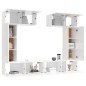 vidaXL 6-tlg. TV-Schrank-Set Hochglanz-Weiß Holzwerkstoff vidaXL 6-tlg. TV-Schrank-Set Hochglanz-Weiß Holzwerkstoff