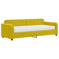 vidaXL Tagesbett mit Matratze Gelb 80x200 cm Samt