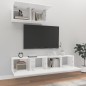 vidaXL 3-tlg. TV-Schrank-Set Hochglanz-Weiß Holzwerkstoff vidaXL 3-tlg. TV-Schrank-Set Hochglanz-Weiß Holzwerkstoff