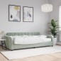 vidaXL Tagesbett mit Matratze Hellgrau 100x200 cm Samt vidaXL Tagesbett mit Matratze Hellgrau 100x200 cm Samt