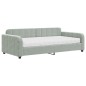 vidaXL Tagesbett mit Matratze Hellgrau 100x200 cm Samt vidaXL Tagesbett mit Matratze Hellgrau 100x200 cm Samt