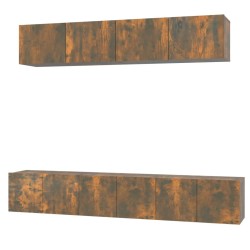 vidaXL 5-tlg. TV-Schrank-Set Räuchereiche Holzwerkstoff