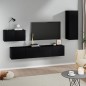 vidaXL 4-tlg. TV-Schrank-Set Schwarz Holzwerkstoff vidaXL 4-tlg. TV-Schrank-Set Schwarz Holzwerkstoff