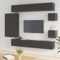 vidaXL 8-tlg. TV-Schrank-Set Schwarz Holzwerkstoff vidaXL 8-tlg. TV-Schrank-Set Schwarz Holzwerkstoff