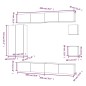 vidaXL 8-tlg. TV-Schrank-Set Schwarz Holzwerkstoff vidaXL 8-tlg. TV-Schrank-Set Schwarz Holzwerkstoff