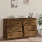 vidaXL Sideboard Honigbraun 140x35x80 cm Massivholz Kiefer vidaXL Sideboard Honigbraun 140x35x80 cm Massivholz Kiefer