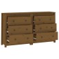 vidaXL Sideboard Honigbraun 140x35x80 cm Massivholz Kiefer vidaXL Sideboard Honigbraun 140x35x80 cm Massivholz Kiefer