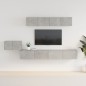 vidaXL 5-tlg. TV-Schrank-Set Betongrau Holzwerkstoff vidaXL 5-tlg. TV-Schrank-Set Betongrau Holzwerkstoff