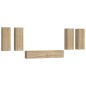 vidaXL 6-tlg. TV-Schrank-Set Sonoma-Eiche Holzwerkstoff vidaXL 6-tlg. TV-Schrank-Set Sonoma-Eiche Holzwerkstoff