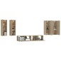 vidaXL 6-tlg. TV-Schrank-Set Sonoma-Eiche Holzwerkstoff vidaXL 6-tlg. TV-Schrank-Set Sonoma-Eiche Holzwerkstoff