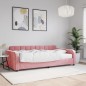 vidaXL Tagesbett mit Matratze Rosa 100x200 cm Samt vidaXL Tagesbett mit Matratze Rosa 100x200 cm Samt