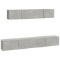vidaXL 4-tlg. TV-Schrank-Set Betongrau Holzwerkstoff vidaXL 4-tlg. TV-Schrank-Set Betongrau Holzwerkstoff