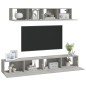 vidaXL 4-tlg. TV-Schrank-Set Betongrau Holzwerkstoff vidaXL 4-tlg. TV-Schrank-Set Betongrau Holzwerkstoff